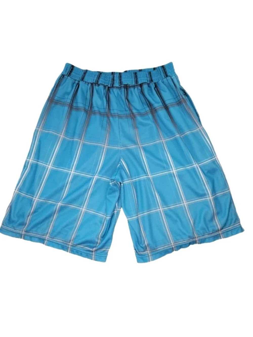 Men's Hurley Blue, Black, White, Plaid  Mesh Lined Board Shorts Size Small